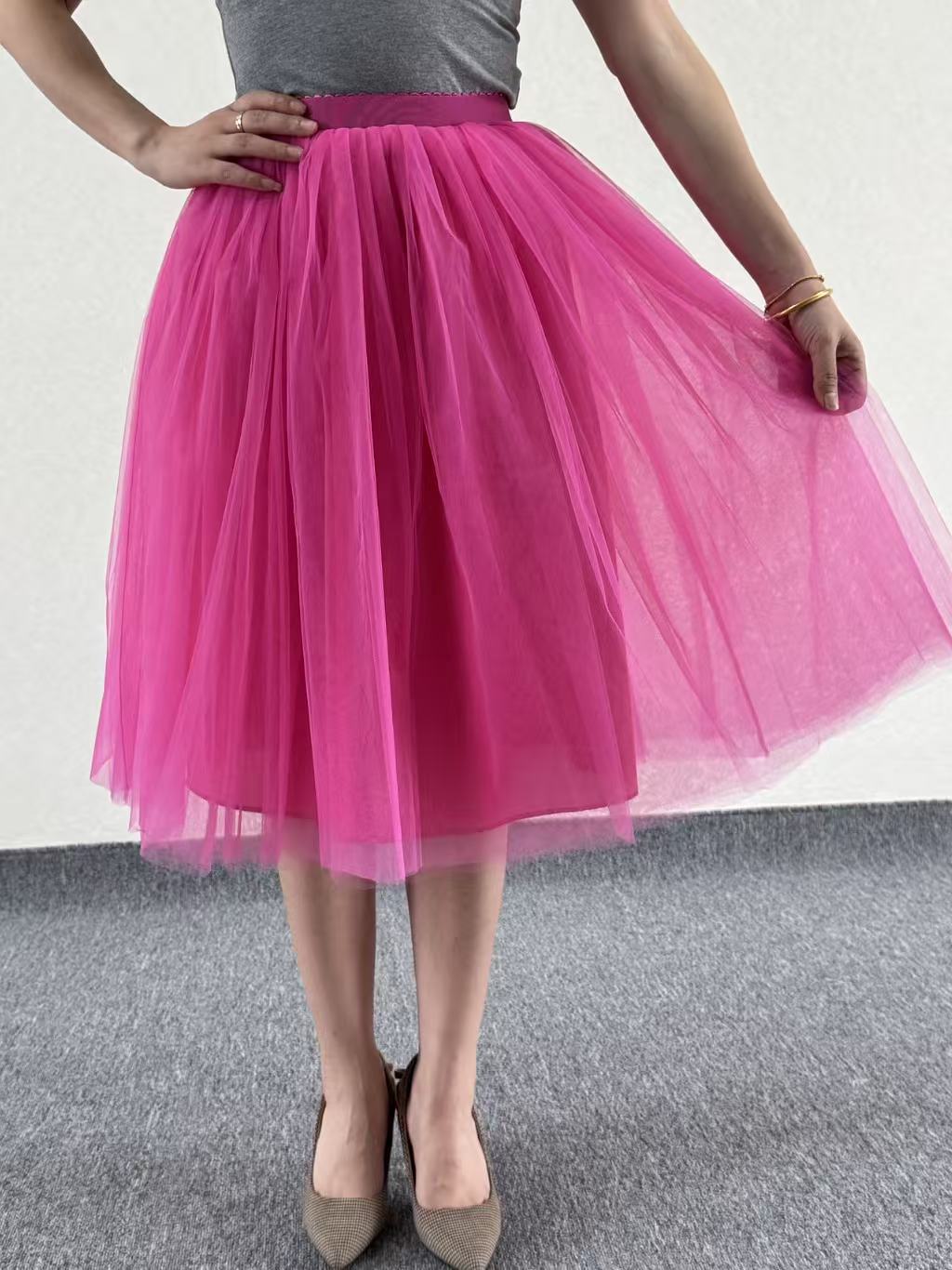 European and American High Waist Mesh skirt tulle skirt Adult Amazon Cross Border tutu skirt Women