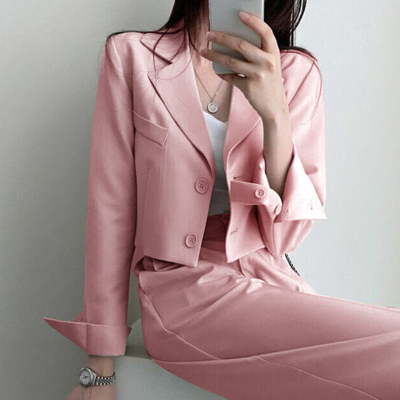 Autumn 2022 New khaki Small Suit Jacket Women's High Sense Small Temperament Commuter Suit suit
