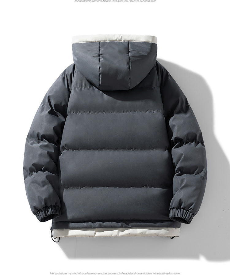 Winter Cotton-padded Clothes Men's Handsome Hooded Trendy Brand Bread Suit Clip Cotton-padded Jacket Men's Cross-border Thickened Cotton-padded Jacket Japanese Men's Clothing
