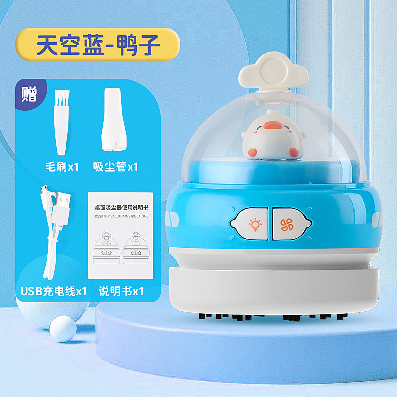 Cross-Border Desktop Vacuum Cleaner Student Mini Handheld Electric Suction Eraser Shavings Children's Cleaning Pencil Shavings Large Suction
