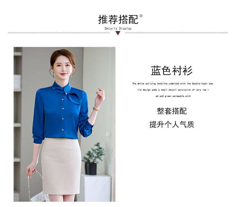 Cross-Border Professional Attire Goddess Style Long-Sleeved Beauty Salon Front Desk Fashion Hotel Manager Sales Department Jewelry Store Work Clothes