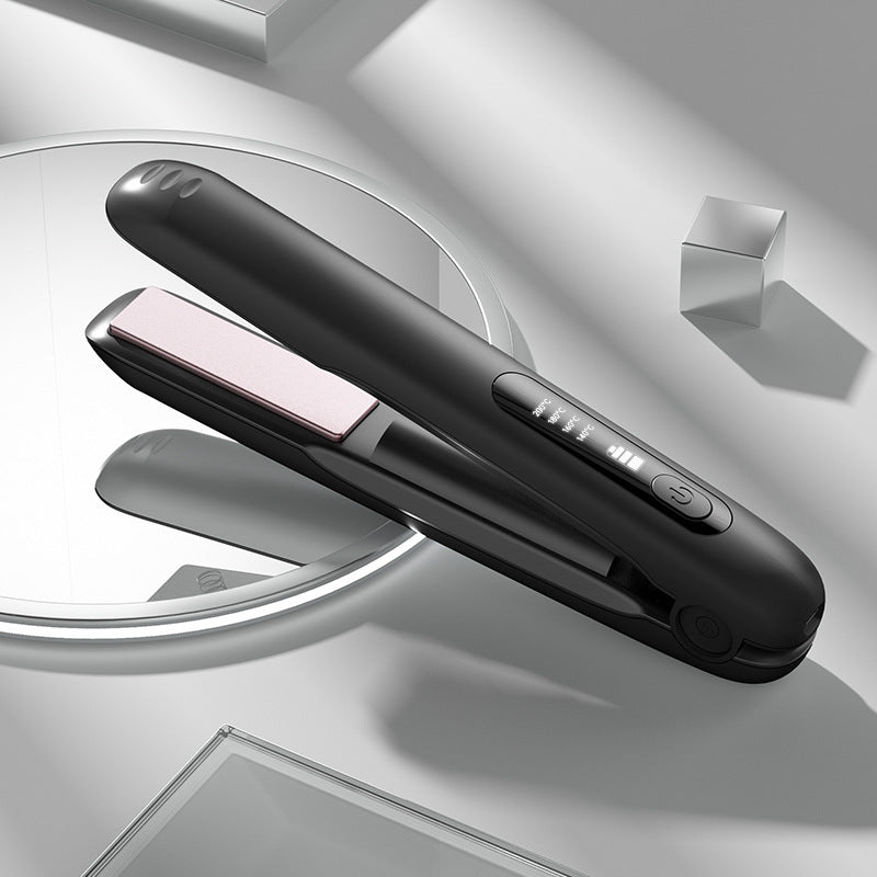 USB rechargeable wireless hair straightener straight curling iron dual-purpose curling iron portable straight plate splint hair straightener
