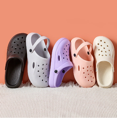 610 cross-border a generation of hair hole sandals summer beach shoes non-slip light excrement feeling wear baotou slippers