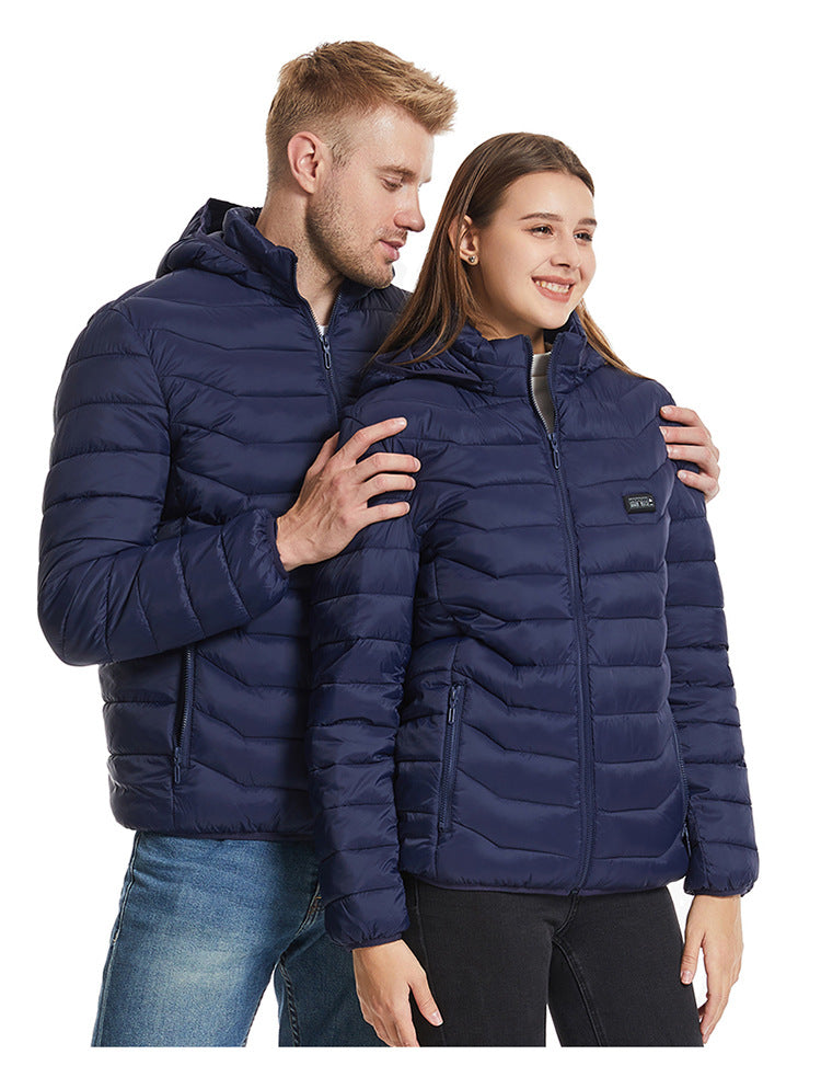 Cross-Border Exclusive Supply of Winter Four-Control Twenty-One Constant Temperature Smart Heating Jacket, Youth Casual Heating Clothing, Heated Clothing for Men and Women