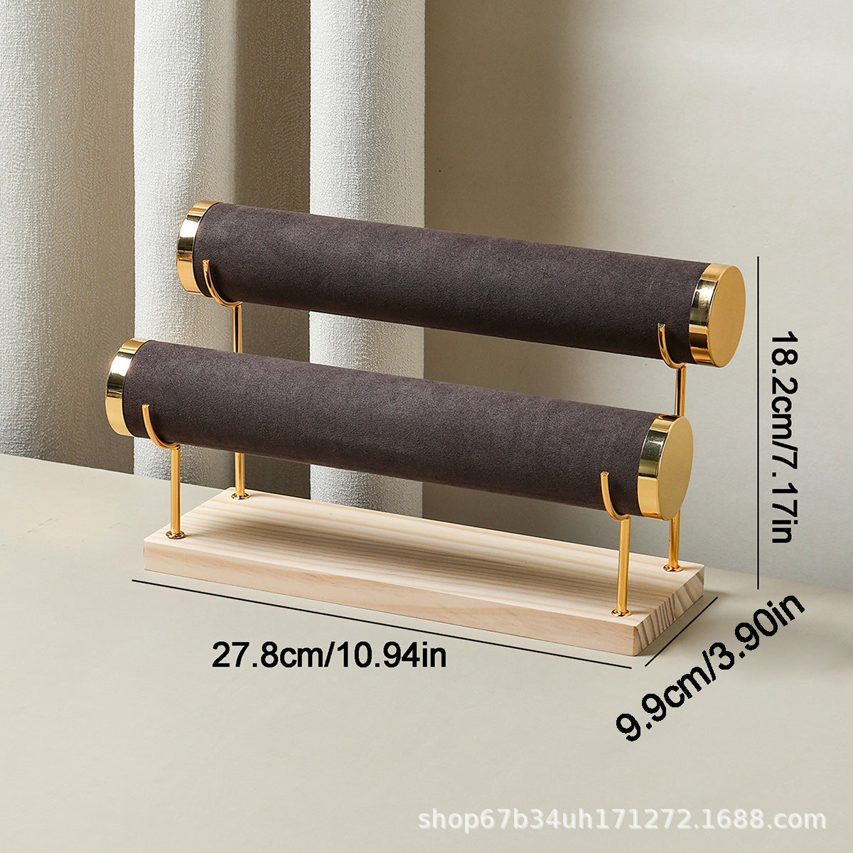 Solid Wood Jewelry Display Stand, Multi-Purpose Bracelet and Watch Storage, Removable Jewelry Props Display, Shooting Exhibition