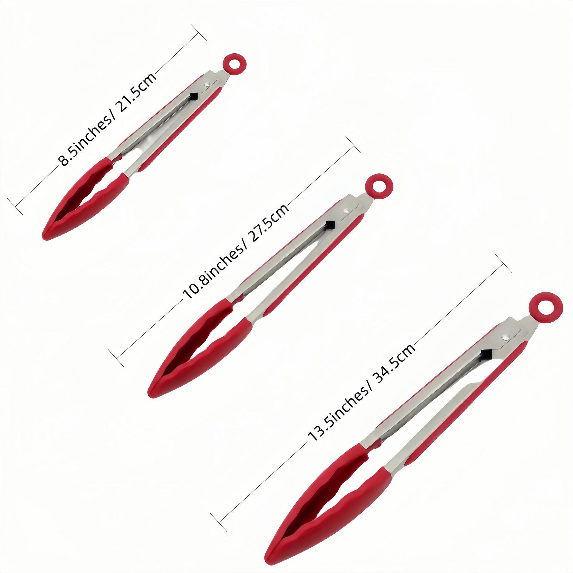 Cross-Border Black Silicone Clip High Temperature Resistant Kitchen Food Frying Stainless Steel Bread Clip Steak Clip Kitchen Food Clip