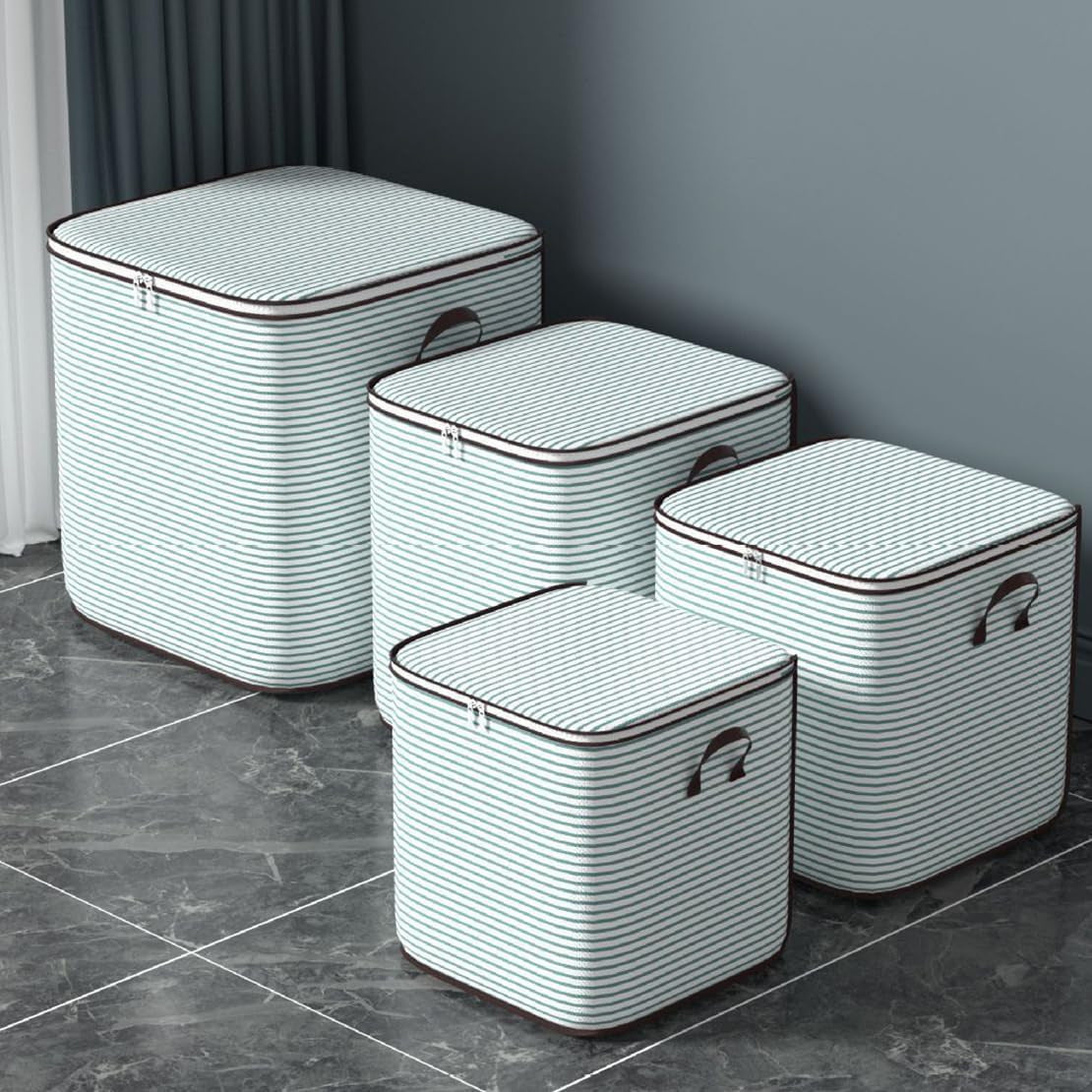 Clothes Storage, Moving, Large-Capacity Wardrobe, Clothing Storage Box, Dust-Proof Storage Basket, Zipper, Portable