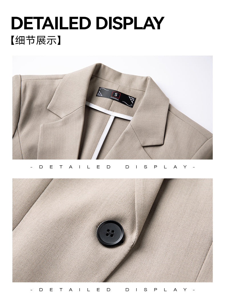 Cross-Border Three-Quarter Sleeve Blazer for Women, New Formal Wear for Interviews, Hotel Workwear, Professional Attire, Business Suit Set