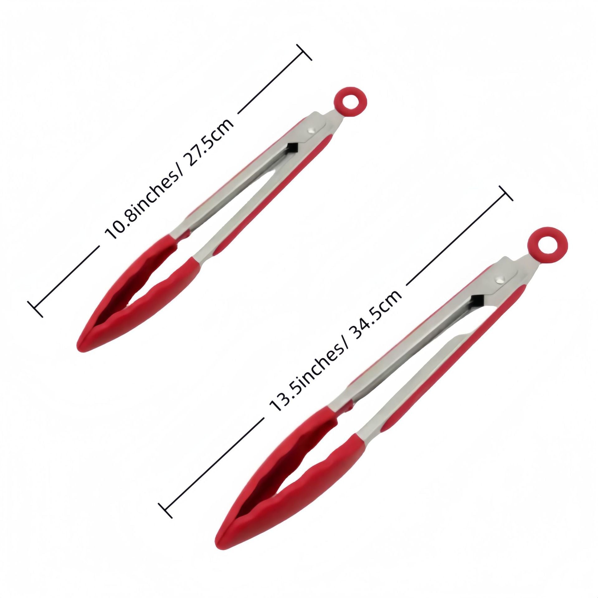 Cross-Border Black Silicone Clips, High Temperature Resistant Kitchen Food Frying Stainless Steel Fried Steak Clips, Special Food Clips for Cooking