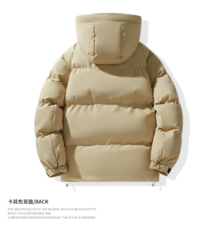 Autumn and Winter New Graphene Cotton Coat, Warm Couple's Same Style Hooded Cotton Jacket, Thickened Winter Coat