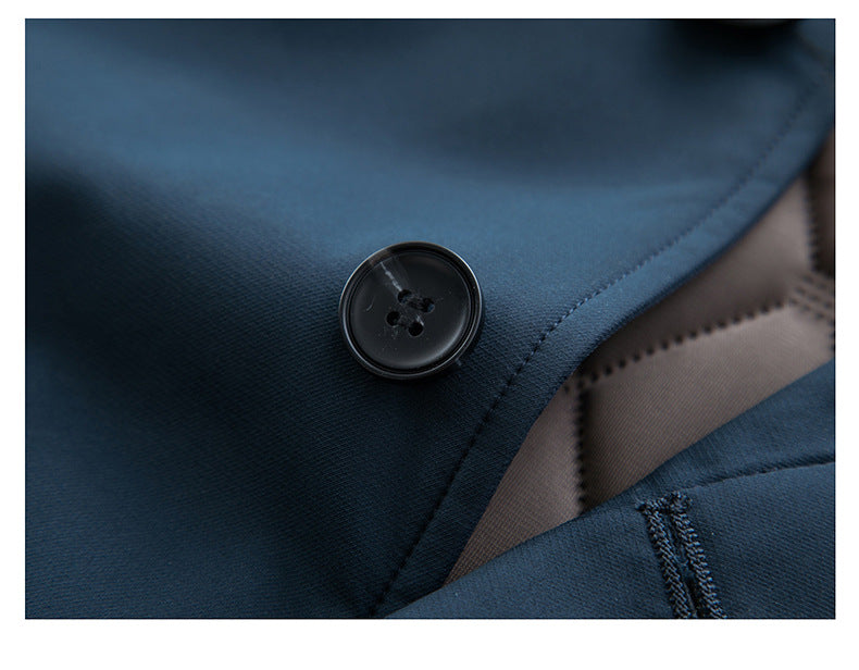 Pastoral Bird Jacket Cotton Coat Coat Winter Middle-aged and Elderly Men's Lapel Business Casual Lightweight Warm Silk Cotton Coat