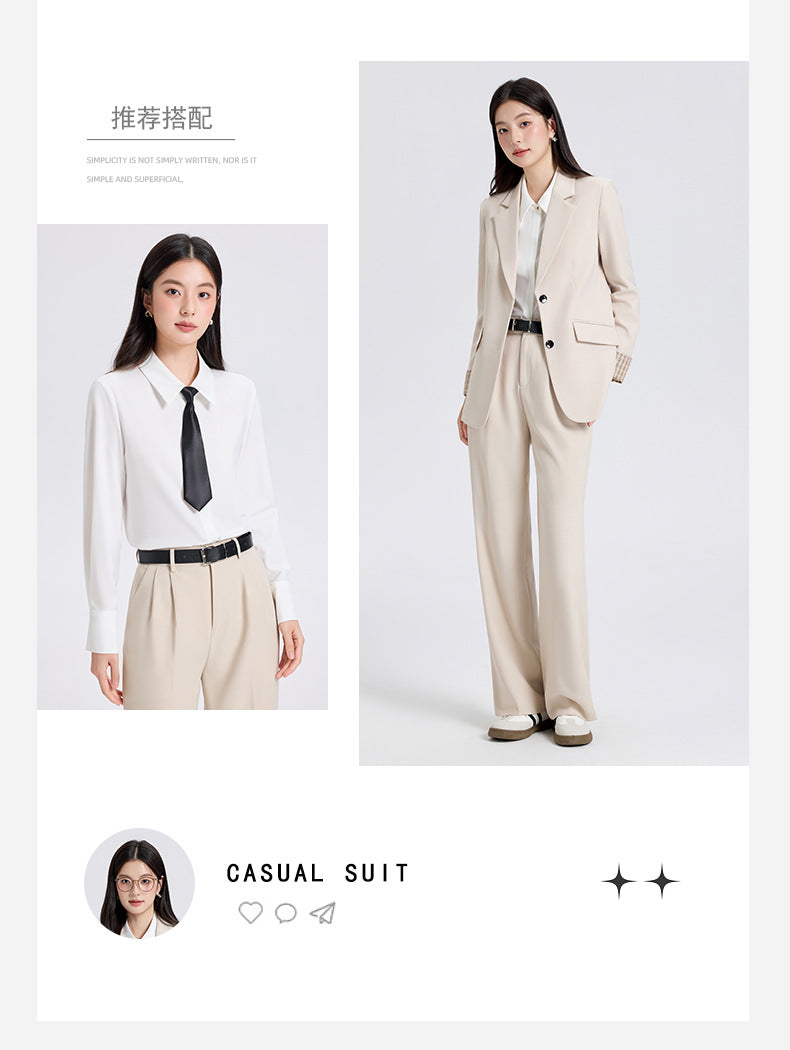 Cross-Border Professional Women's Suit Set, High-End Elegant Business Attire, Sophisticated Look for College Students' Interviews, Formal Suit Jacket