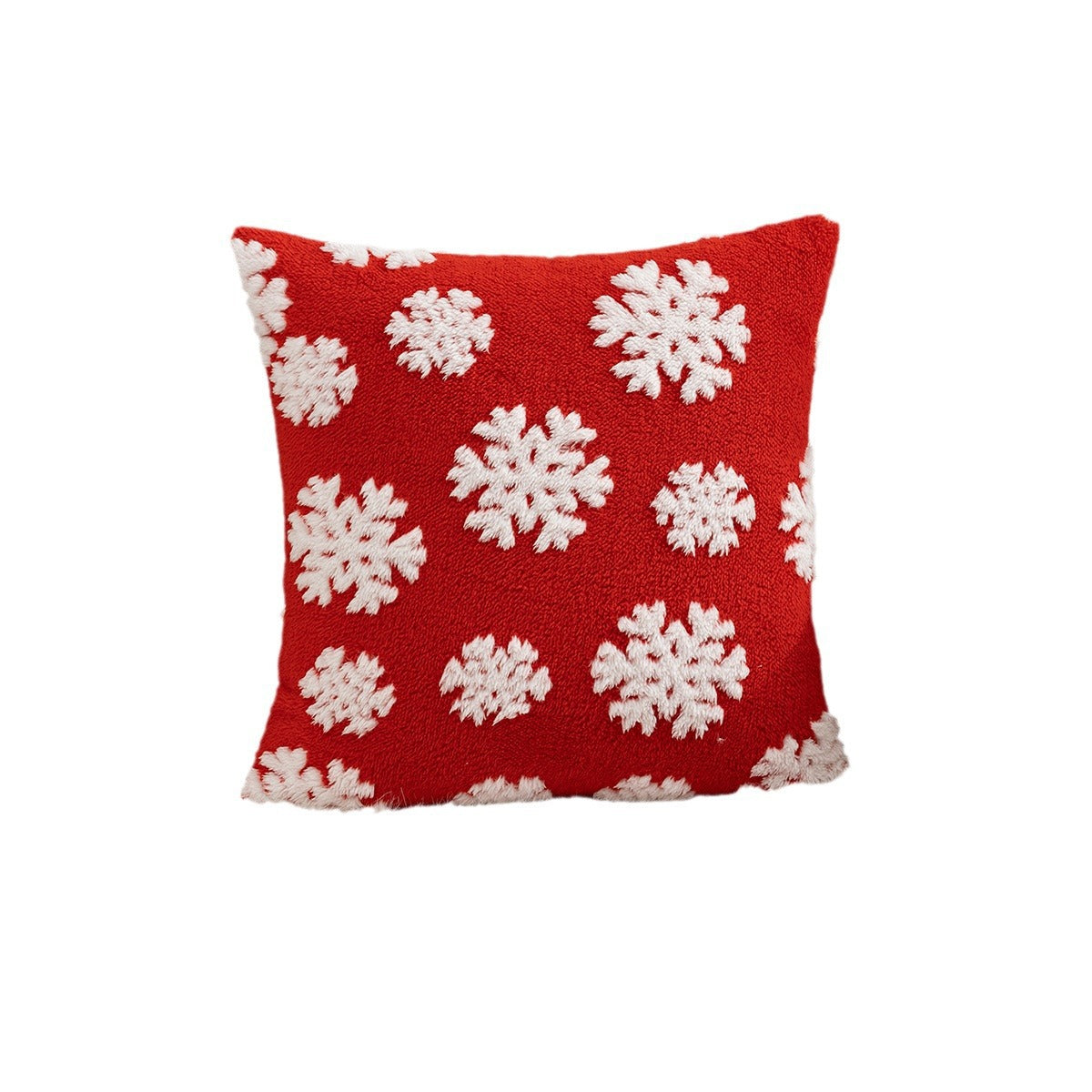 New Christmas Pillow Case Snowflake Velvet Jacquard Christmas Tree Elk Pillow Cushion Cross-border Holiday Decoration Cushion Cover