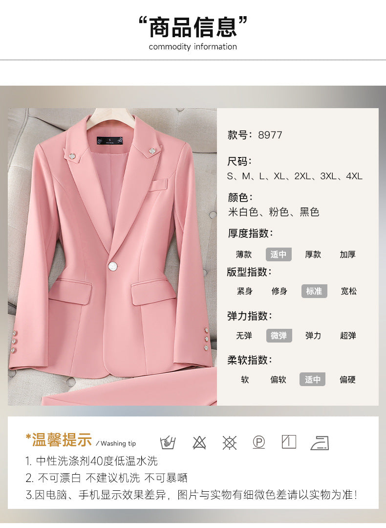 Cross-Border Women's Suit Set, New Autumn Style for College Students, Interview Formal Wear, Elegant Goddess Style Casual Blazer