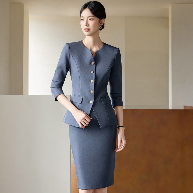 Suit Suit for Women Spring & Fall New Fashion Elegant Goddess Style Professional Wear Formal Wear Beauty Salon Jewelry Store Work Clothes