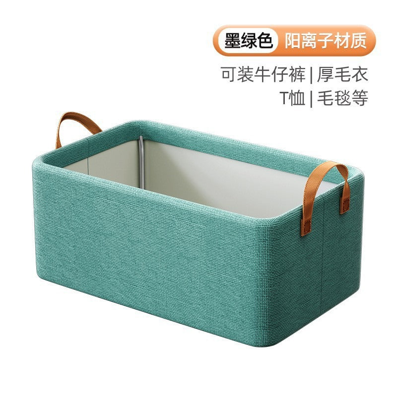 New Installation-Free Steel Frame Transparent Storage Basket Without Lid Folding Clothing and Pants Storage Basket Socks and Sundries Storage Box