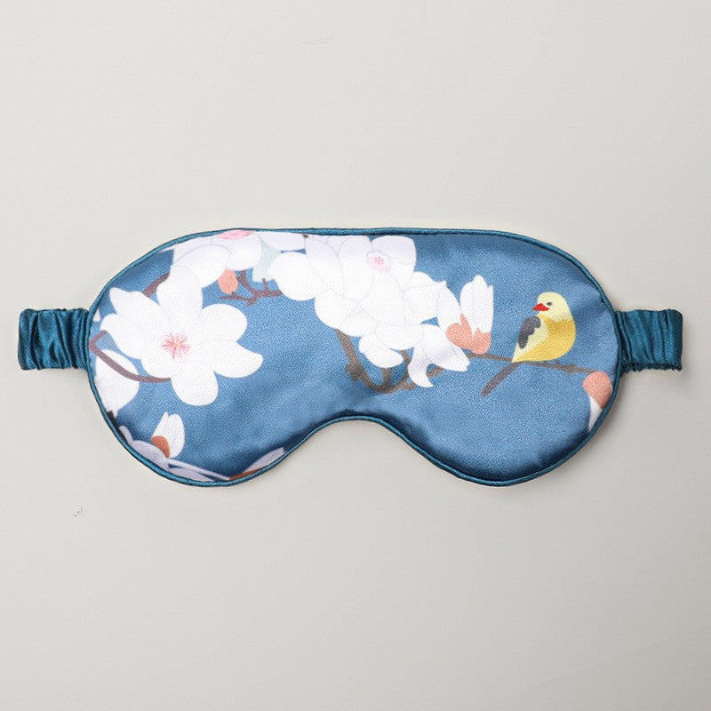 Double-Sided Imitation Silk Eye Mask, Light-Blocking Sleep Eye Mask, Logo Printing Wholesale, Men's and Women's Travel Cooling Ice Silk Eye Protection