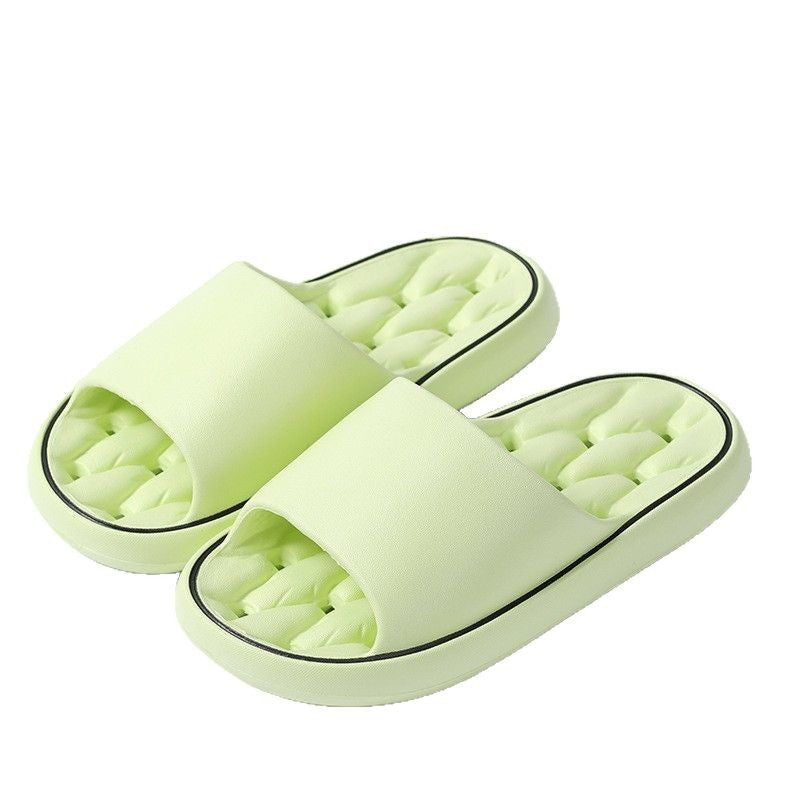Summer Bathroom Leaking Eva Slippers for Men Indoor Home Bathing Massage Slippers for Women Breathable Non-Slip Quick-Drying Anti-Odor