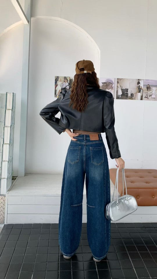 Yang Mi's Same Style Jeans, New Style, Simple, Fashionable, Versatile, Slimming and Leg-Lengthening Straight Jeans for Women
