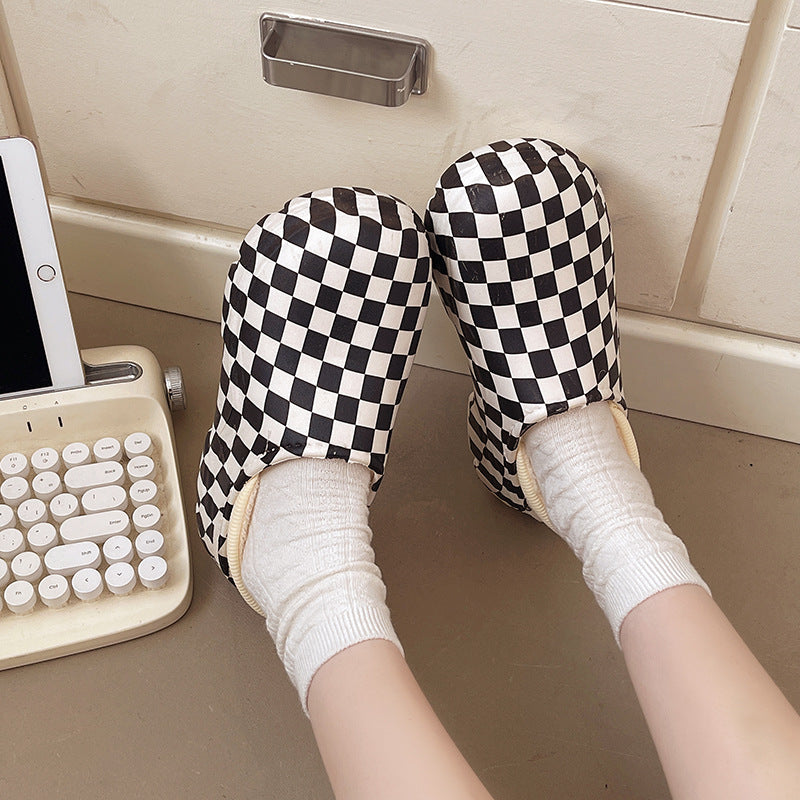 Thickened Winter Cute Cotton Slippers, New Soft-Soled Closed-Back Warm Non-Slip Maternity Postpartum Thick-Soled Surgical Cotton Shoes