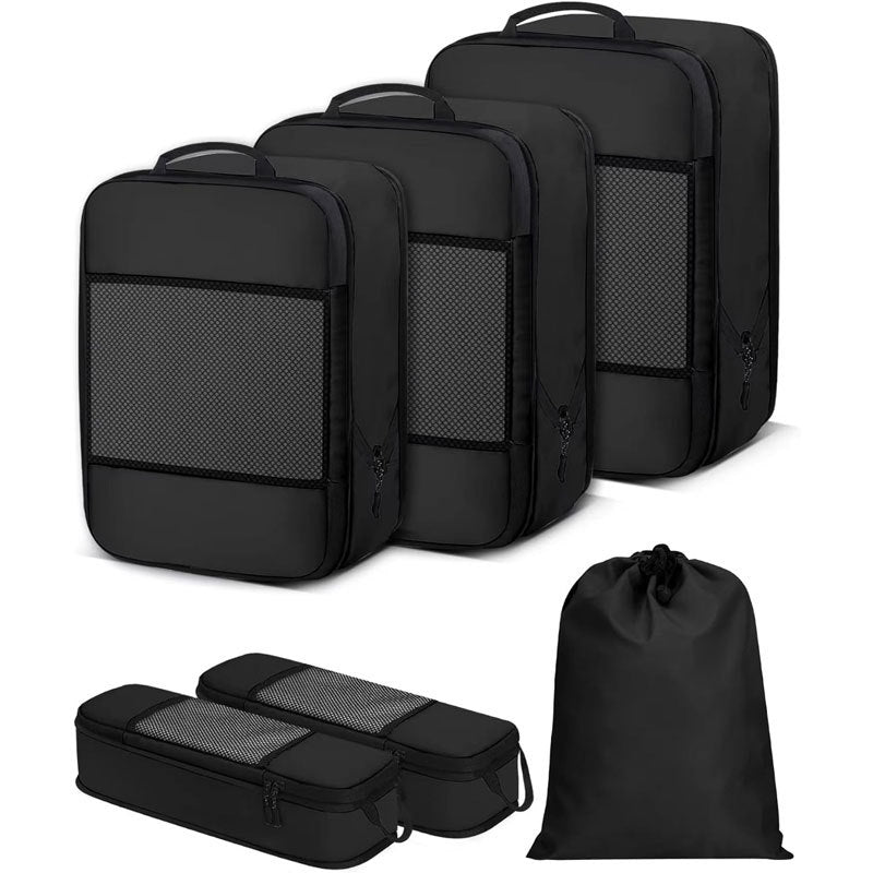 Compression Travel Bag Six-Piece Suit Suitcase Classification Storage Compression Bag Clothing Organizer Bag Portable Portable Storage