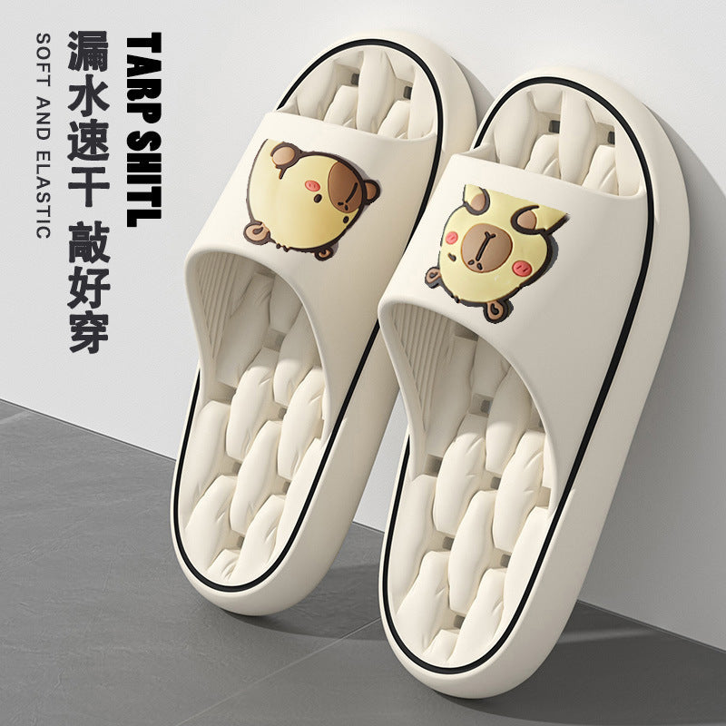 Kapi Barra Eva Slippers Women's Home Indoor Bath Shoes Bathroom Leakage Non-slip Slippers Men's Breathable Sandals