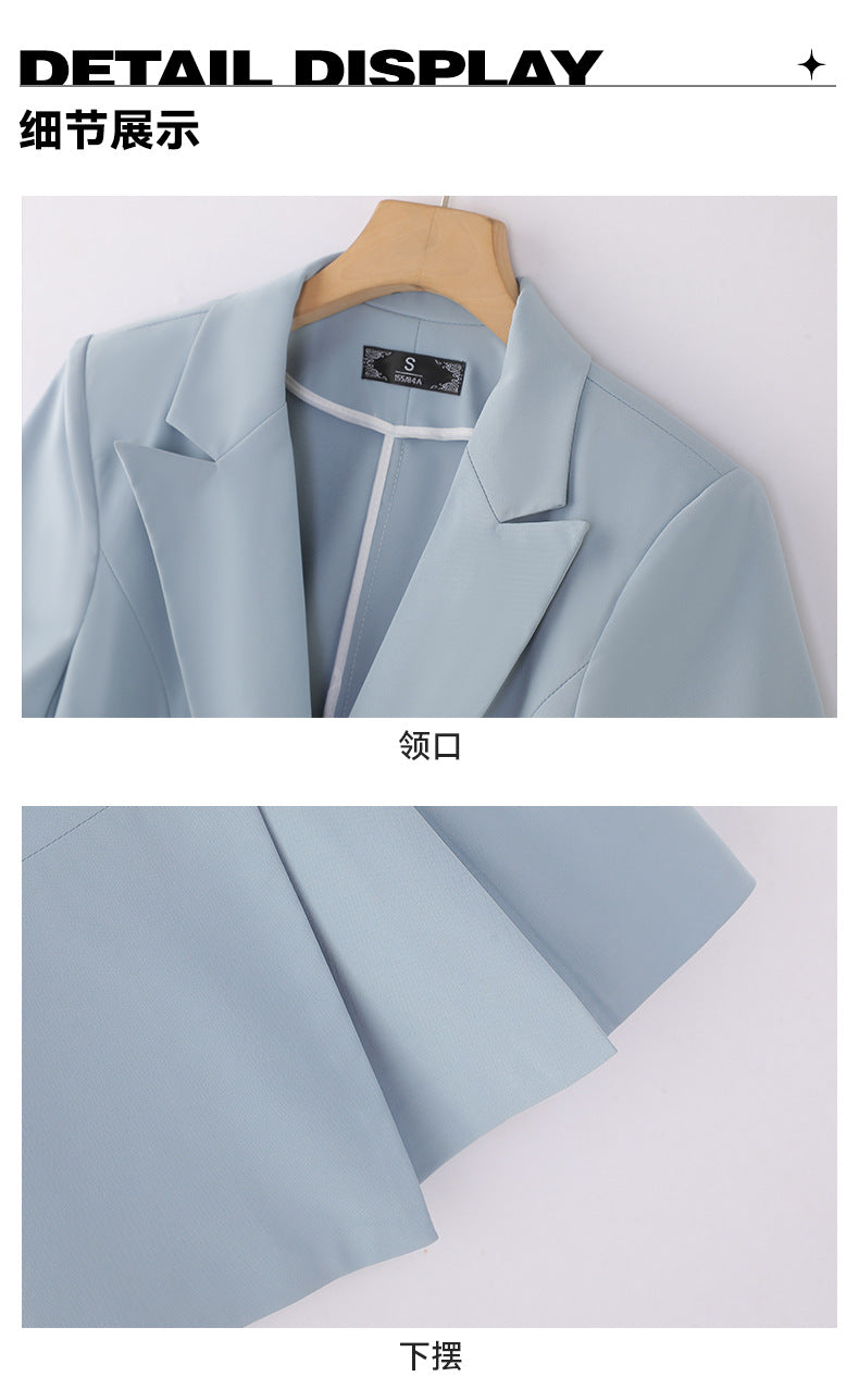 Cross-Border Professional Suit Set for Women, New Summer Manager Formal Wear, Interview High-End Short-Sleeved Thin Work Clothes for Spring
