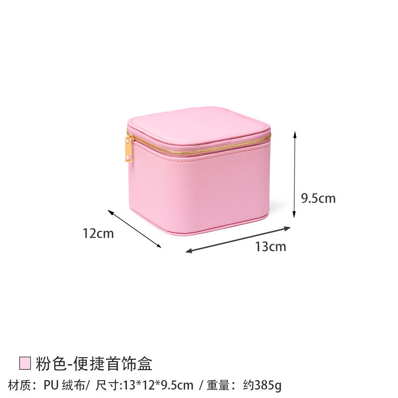 Cross-border independent packaging bag jewelry box portable ladies travel earrings necklace jewelry storage box anti-oxidation