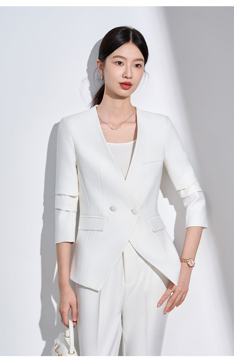 Cross-Border Suit Jacket for Formal Occasions, Fashionable Goddess Style, Versatile, High-End, Elegant, Interview Office Suit Set