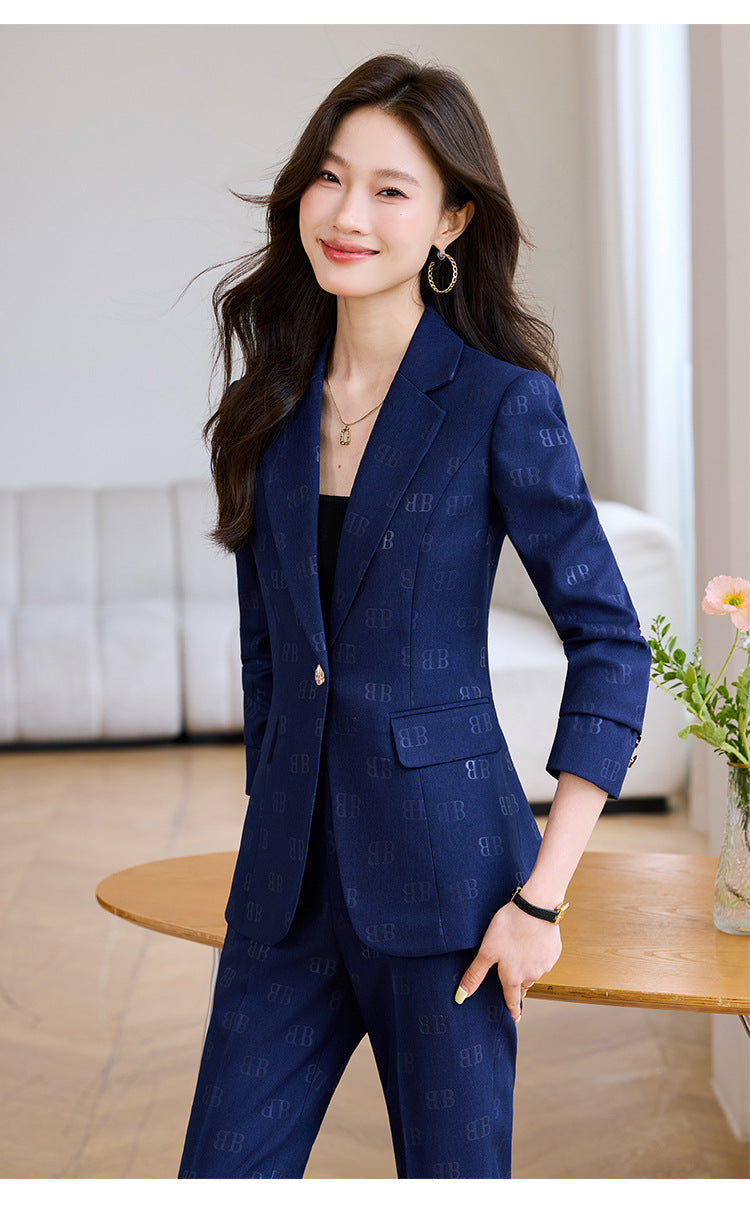 High-End Fashion Letter Printed Suit Suit for Women Spring & Fall 2025 New Design Exquisite Suit Two-Piece Set