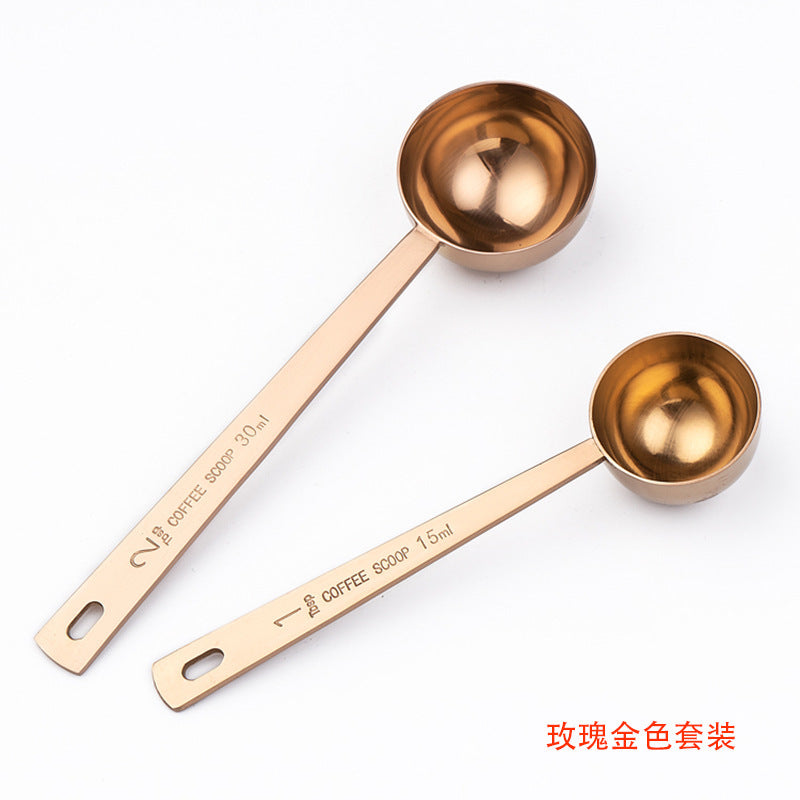 Factory Direct Sales 15ml Coffee Measuring Spoon 304 Stainless Steel Measuring Spoon Milk Powder Long Handle 20ml Baking Tools Wholesale