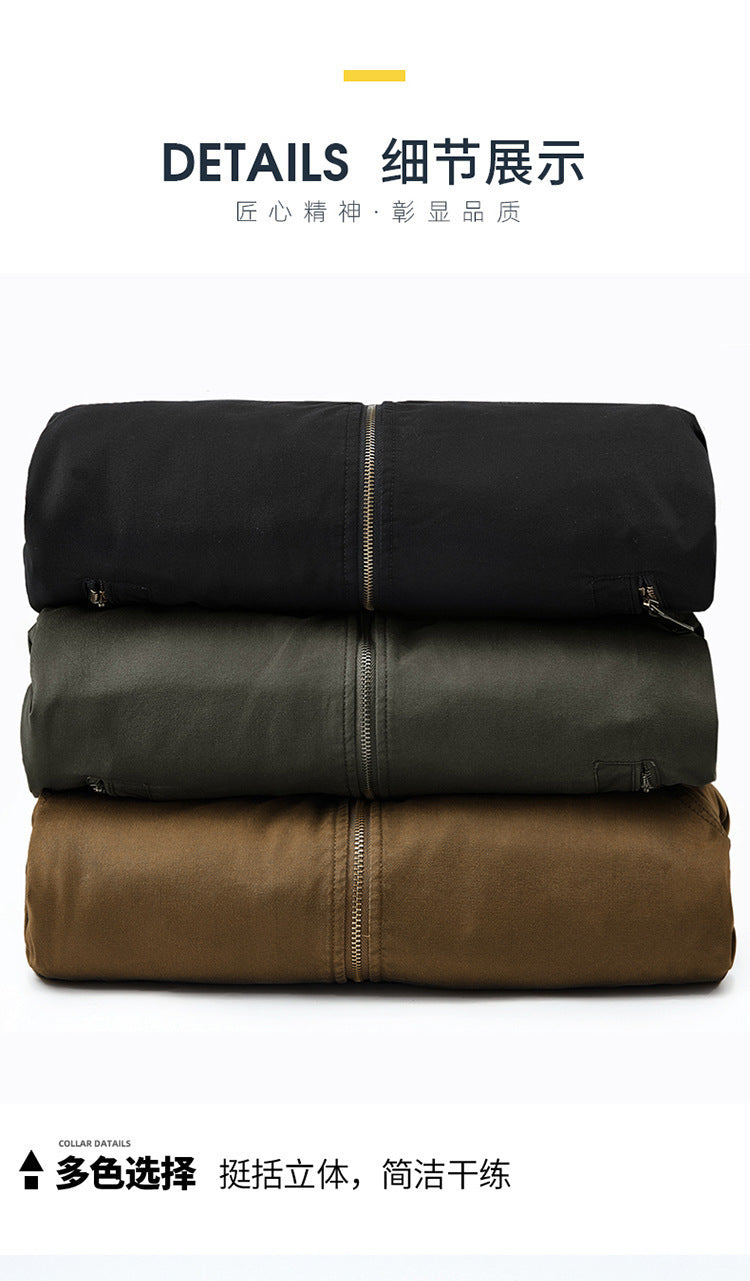 2025 New Winter Men's Workwear Large Size Imitation Wool Velvet Cotton Jacket Men's Warm Cotton Clothing Winter Cotton Clothing 7958