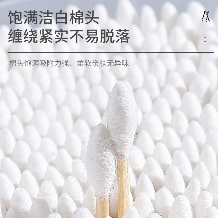 Disposable Cotton Swabs for Ear Removal, Baby Cotton Swabs, Makeup Remover Boxed Double-Ended Cotton Swabs, Cleaning Cotton Swabs, Cotton Swabs Wholesale