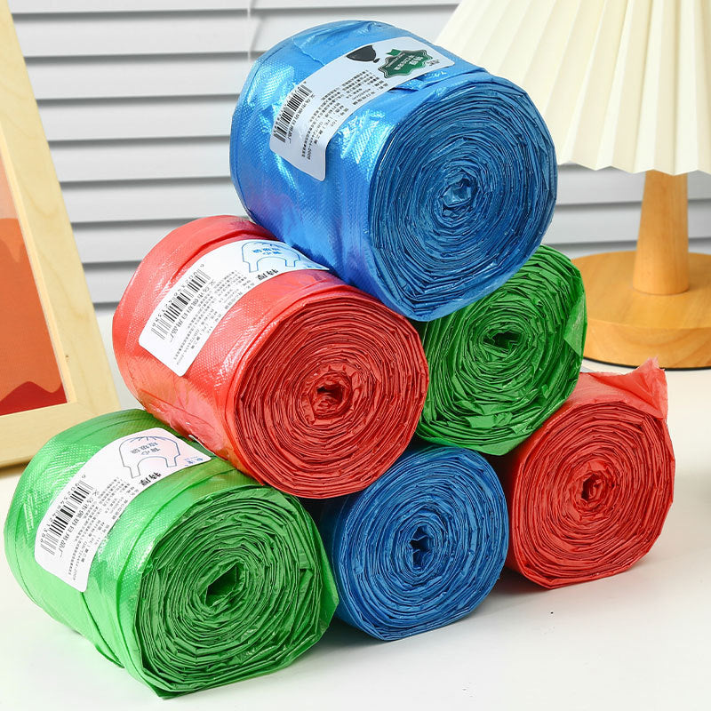 Household Thickeneded Satchel Garbage Bags Household Plastic Bags Kitchen Dormitory Disposable Flat Mouth Hotel Garbage Bags