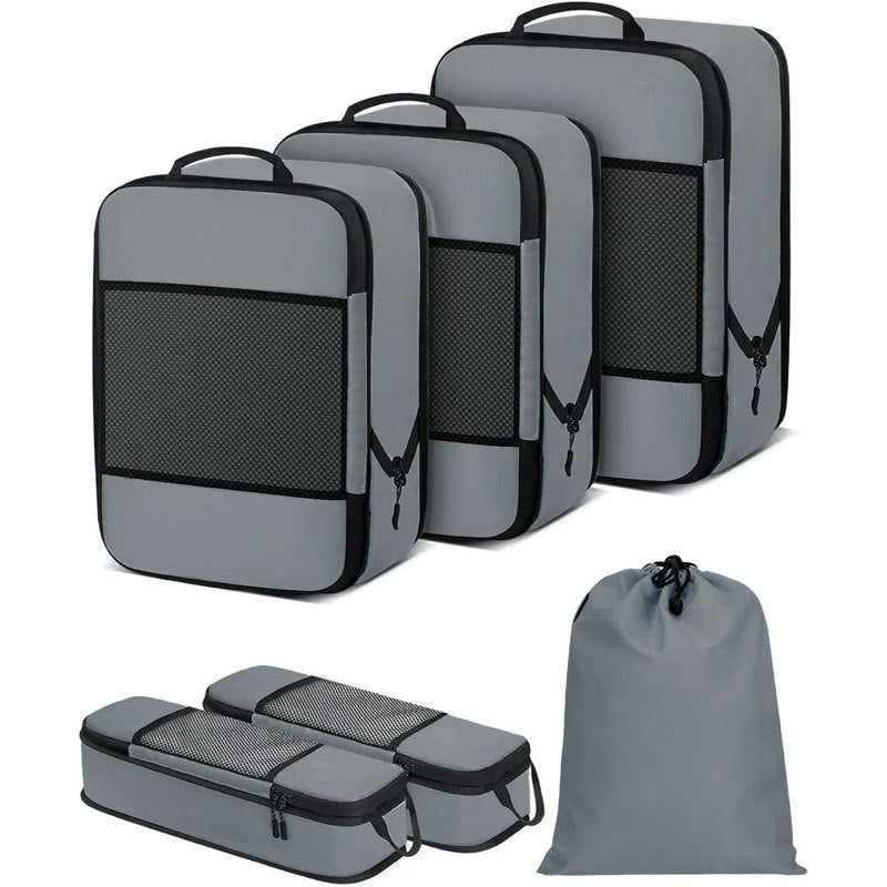 Compression Travel Bag Six-Piece Suit Suitcase Classification Storage Compression Bag Clothing Organizer Bag Portable Portable Storage