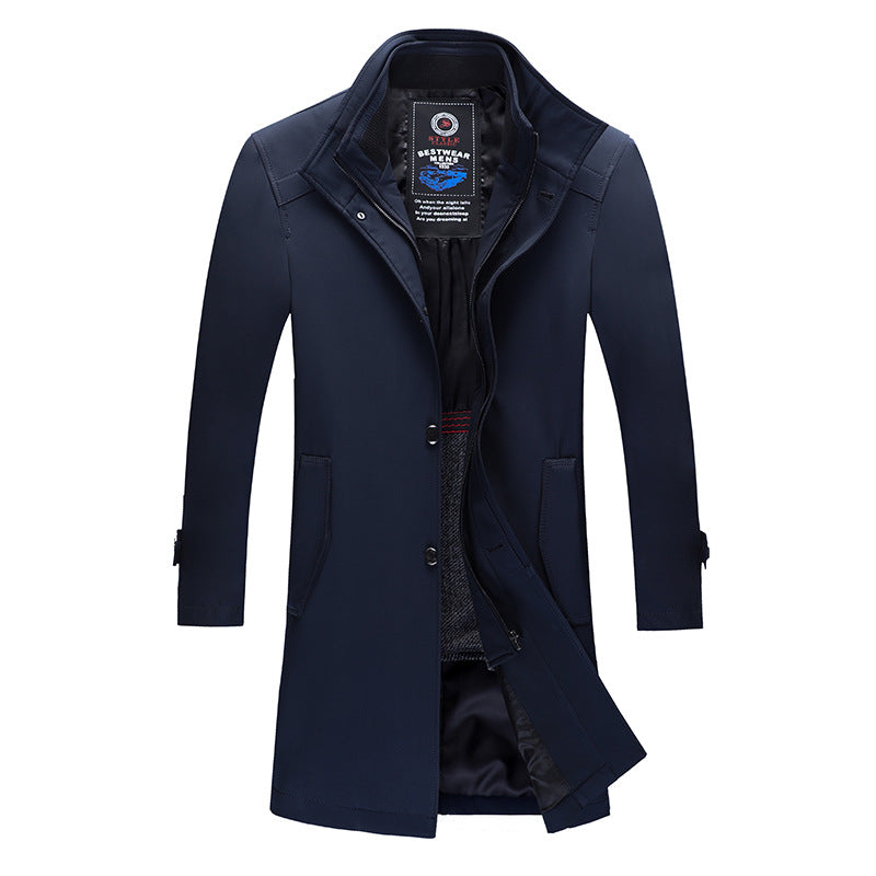 2024 Winter High-grade Windbreaker Men's Middle-aged and Elderly Men's Casual Dad's Winter Clothes Thickened Inner Jacket