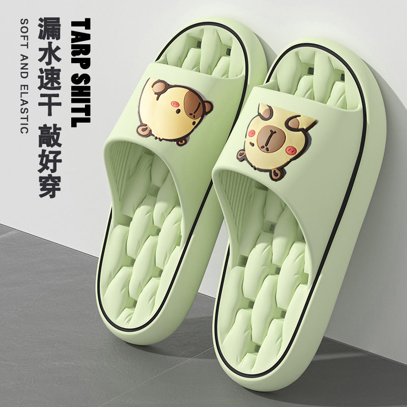Kapi Barra Eva Slippers Women's Home Indoor Bath Shoes Bathroom Leakage Non-slip Slippers Men's Breathable Sandals