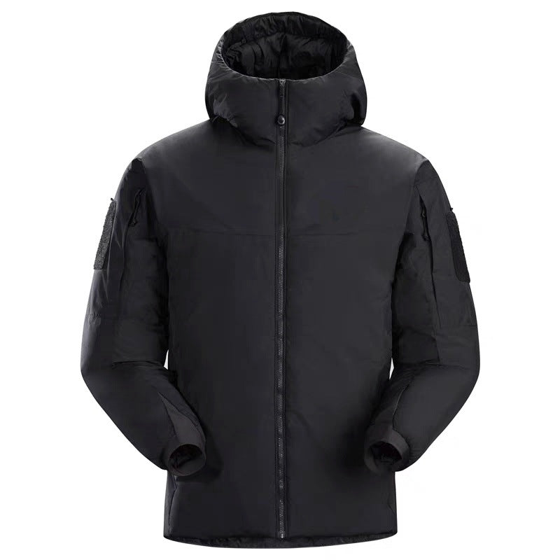 Men's Thickened Tactical Camouflage Jacket with Hidden Astro Boy Design for Winter