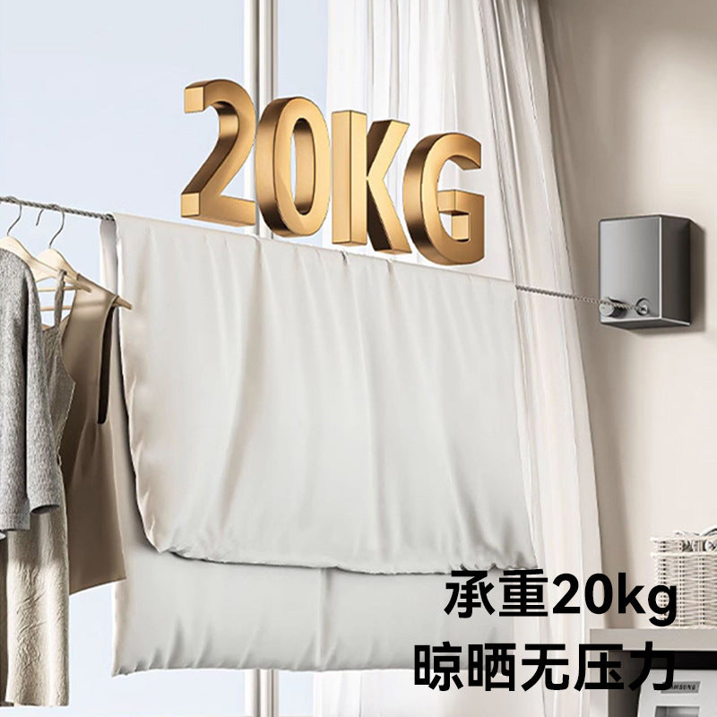 Invisible Clothesline Clothes Artifact Rope Indoor Punch-free Toilet Invisible Telescopic Balcony Rack