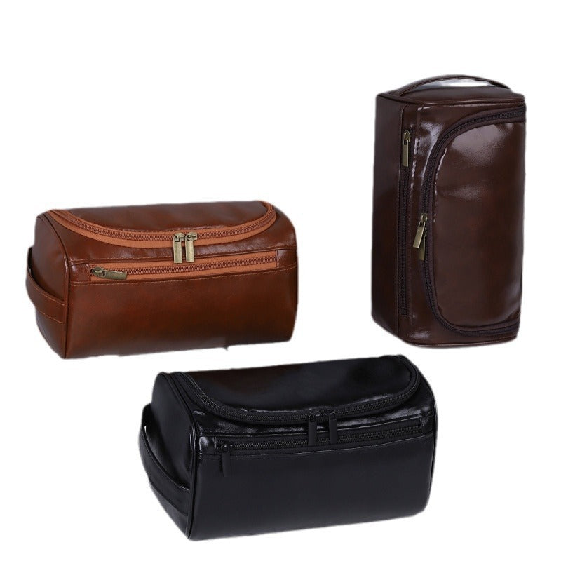 Cross-border Amazon Travel PU Leather Multifunctional Storage Bag Wash Bag Large Capacity High Color Waterproof Storage Bag
