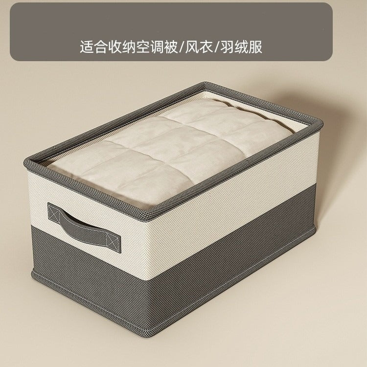 Quilt Storage Box, Clothing Storage Box, Household Compartment Storage and Organization Wardrobe Layered Folding Storage Basket