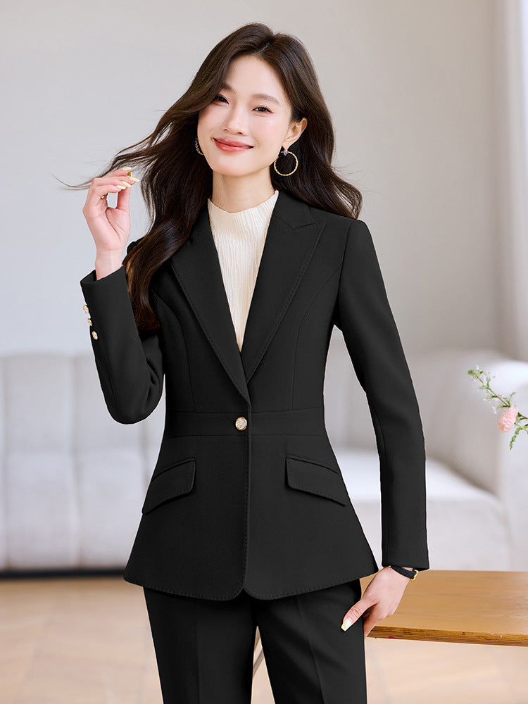 Cross-Border High-End Women's Suit Set, New Style Women's Casual Professional Fashion Elegant Slim-Fit Formal Workwear