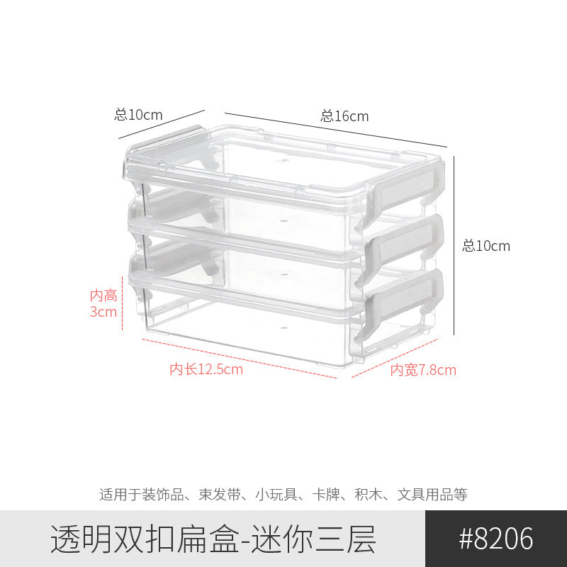 [Special Offer] Transparent Storage Box Flip-Top Organizer Multi-Purpose Square Storage Box Miscellaneous Box 20 Sizes