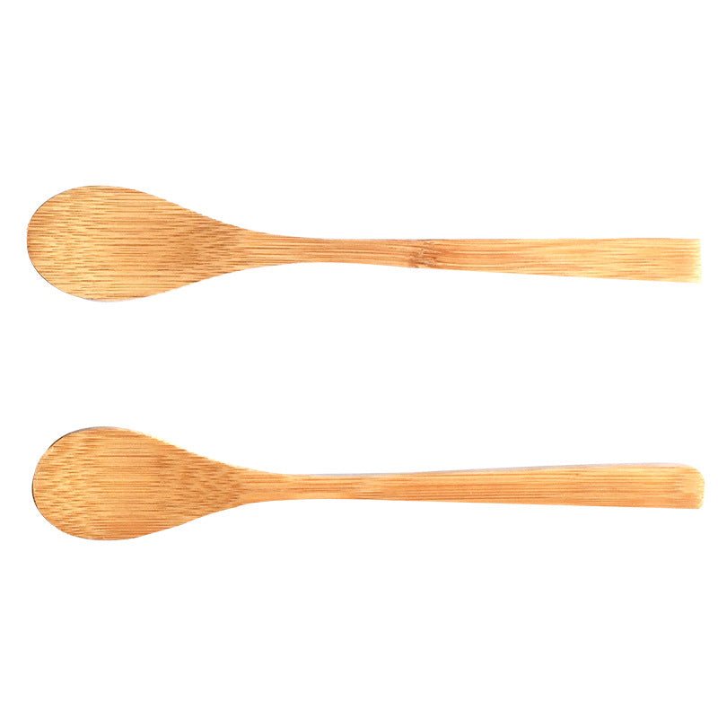 Factory Direct Sales of Bamboo Chinese-Style Eating Spoons, Food-Grade Long-Handled Solid Wood Bamboo Spoons, Tableware That Can Be Engraved with Logos