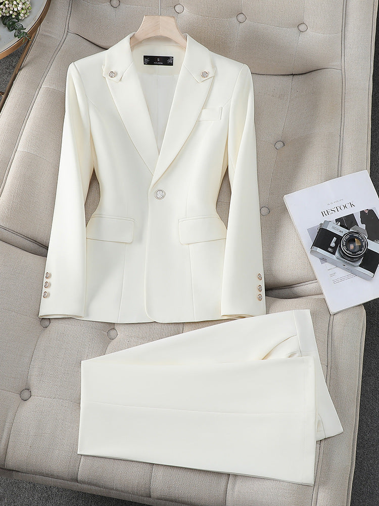 Cross-Border Women's Suit Set, New Autumn Style for College Students, Interview Formal Wear, Elegant Goddess Style Casual Blazer