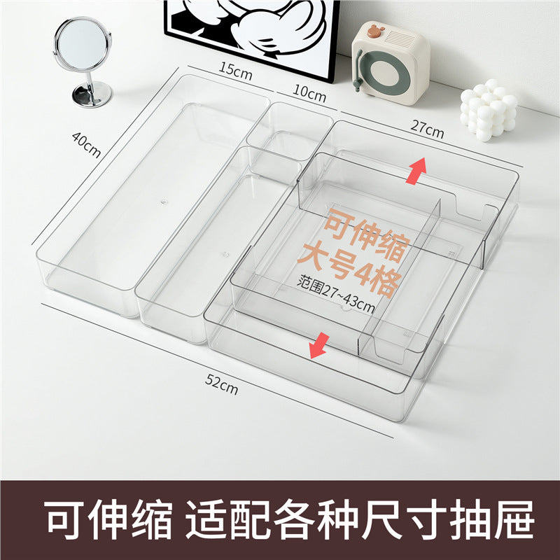 Kitchen Drawer Divider Tableware Storage Box Cabinet Built-In Telescopic Compartment Knife, Fork and Chopsticks Storage Rack Kitchen Utensil Storage