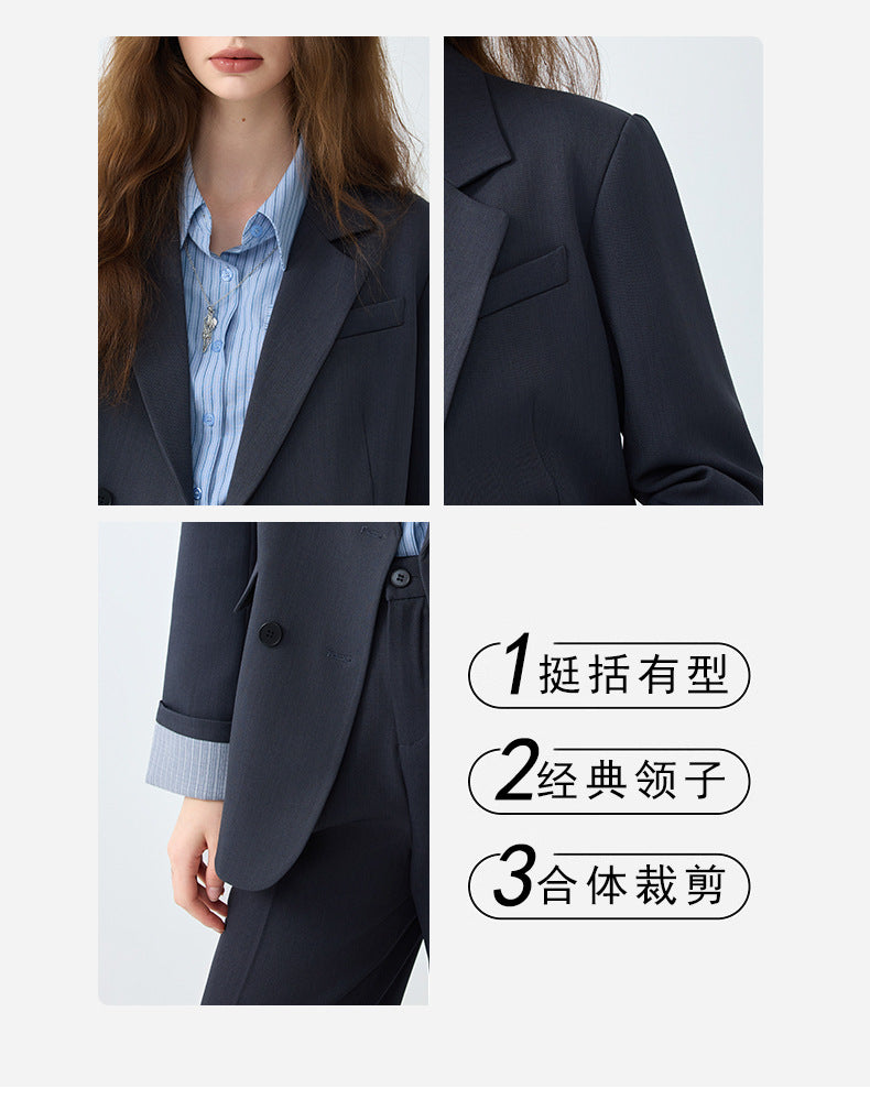 Cross-Border 2025 Blazer for Women Korean Drama Heroine Outfit Professional Formal Suit Casual Black High-End Commuting