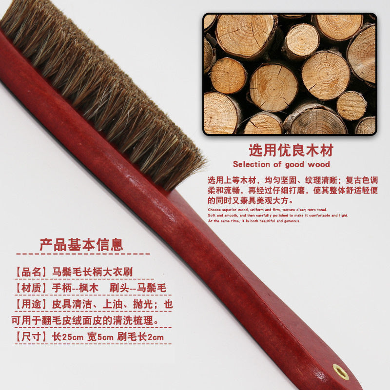 Horsehair Shoe Brush, Horsehair Shoe Polish Brush, Clothing Brush, Suede and Nubuck Leather Cleaning and Stain Removal Interior Brush, Sports Shoe Brush