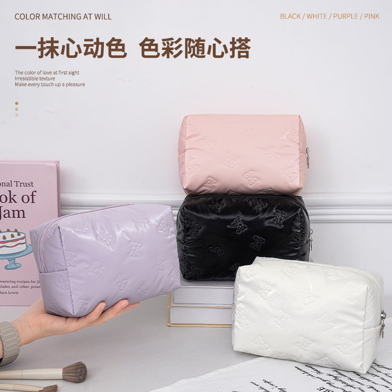 Waterproof and Easy-Foldable Small Fresh Cosmetic Bag, High-End Multi-Functional Toiletry Bag, Cosmetic Cosmetics Bag Customization
