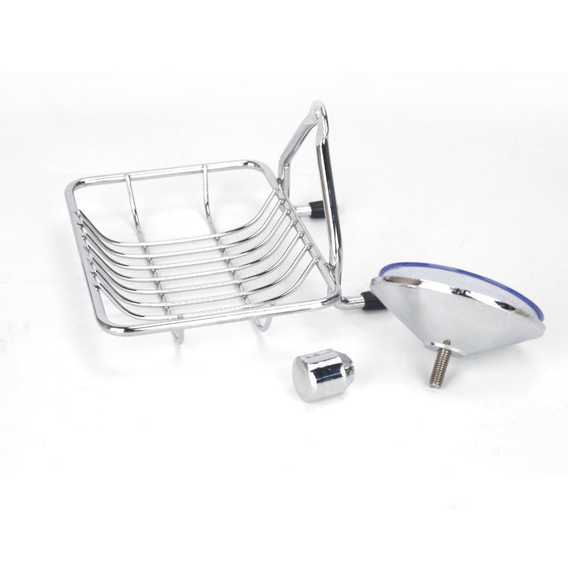 Kitchen Bathroom Suction Cup Storage Rack Creative Metal Storage Rack Cleaning Sponge Storage Rack Tissue Rack Iron